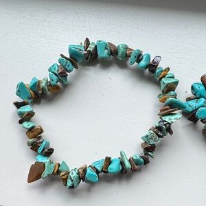Turquoise and Brown Stone Bracelet